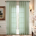 Aiyufeng Sage Green Sheer Curtains 90 Inches Long, Light Filtering Rod Pocket by Aiyufeng