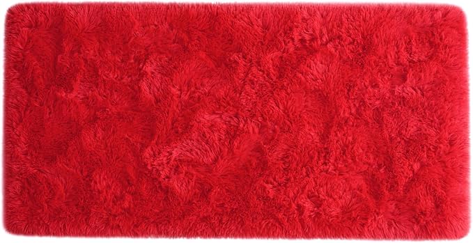 Amearea Shag Fluffy Small Rug, 2x4 Feet Throw Rugs - Image 9
