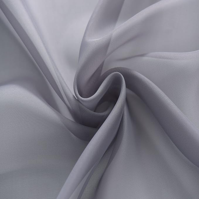 SpaceDresser Basic Rod Pocket Sheer Voile Window Curtain Panels White 1 Pair 2 - Image 6