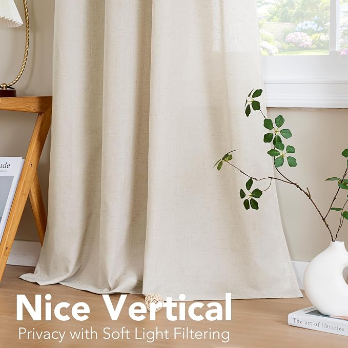 H.VERSAILTEX Living Room Linen Curtains Home Decorative Nickel Grommet Curtains - Image 7