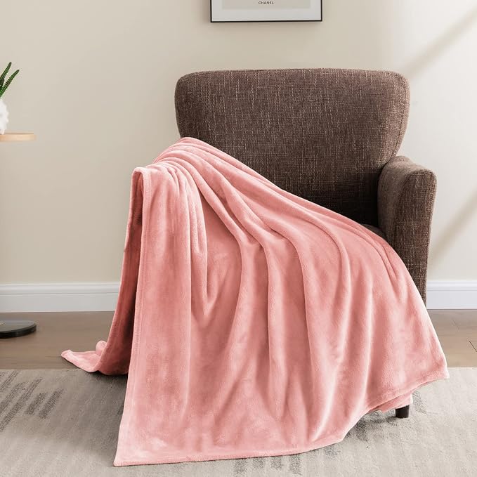 BEDELITE Fleece Blanket Pink Throw Blankets - Image 3