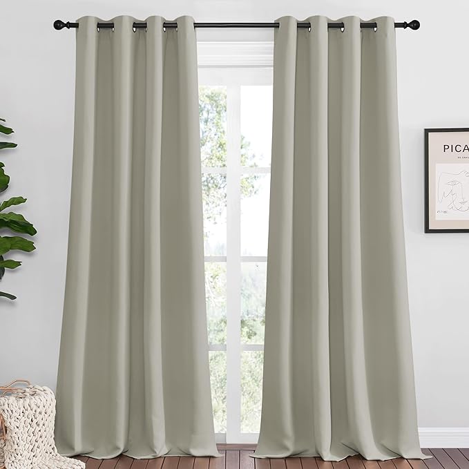 NICETOWN Natural Blackout Curtains Panels by NICETOWN
