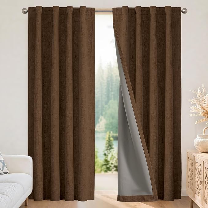 Joydeco Linen Blackout Curtains by JOYDECO