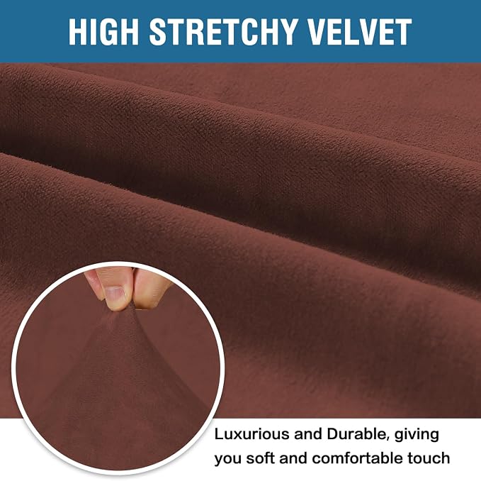 H.VERSAILTEX Stretch Velvet Loveseat Covers - Image 3