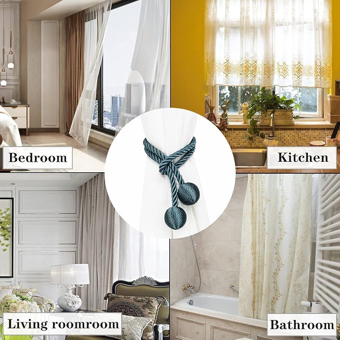 Curtain Tiebacks Outdoor Elegant Decorative Tie Backs Modern Rope Tiebacks - Image 6