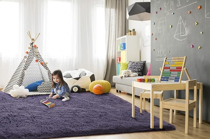 TWINNIS Super Soft Shaggy Rugs Fluffy Carpets 9x12 Feet, Indoor Modern Plush - Image 4