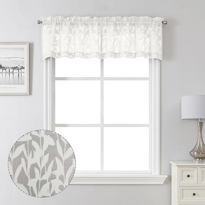 Lecloud Leia Sheer Ivory Window Curtains by Lecloud