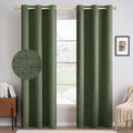 MIULEE 100% Blackout Linen Textured Curtains by MIULEE