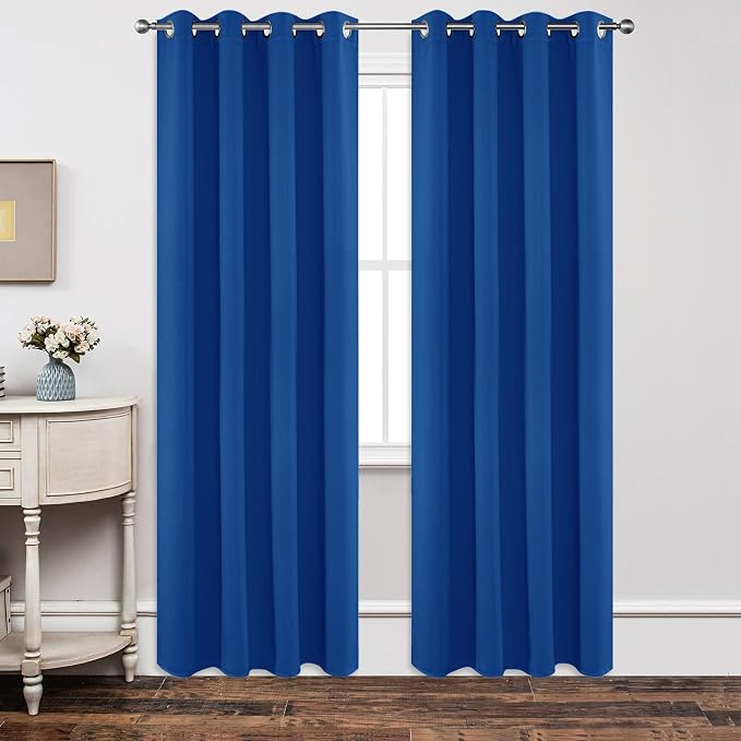 Joydeco Blackout Curtains 84 Inch Length 2 Panels Set, Thermal Insulated Long by JOYDECO