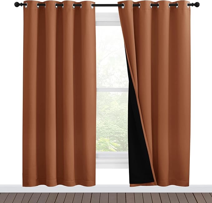 NICETOWN 100% Blackout Window Curtain Panels, Full Light Blocking Drapes by NICETOWN