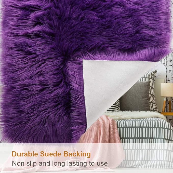 LOCHAS Soft Fluffy Faux Fur Rugs - Image 4