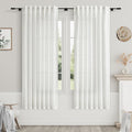 Nanspring Off White Linen Curtains 63 inches Long by Nanspring