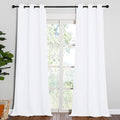 NICETOWN Long White Curtains for Patio by NICETOWN