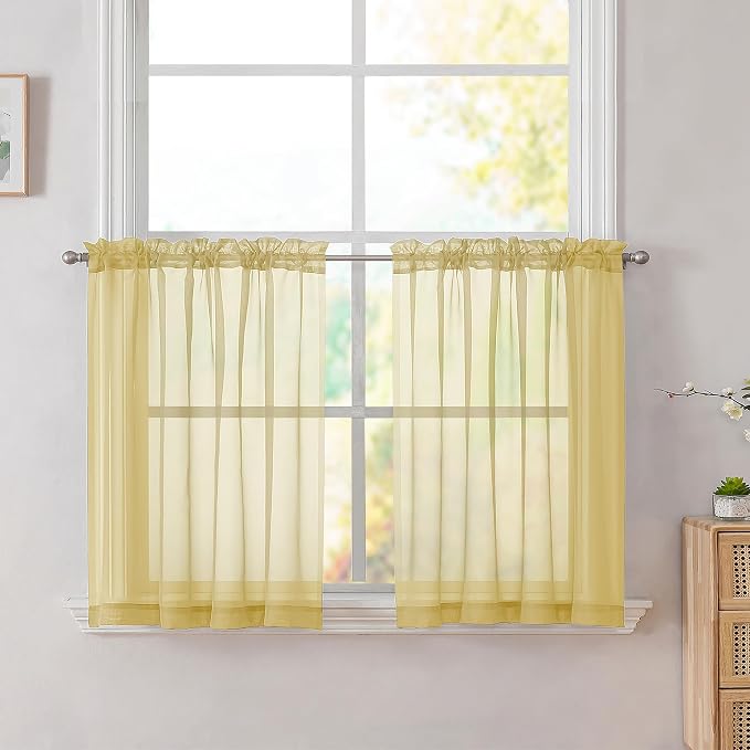 Simplebrand Yellow Tier Curtains by Simplebrand