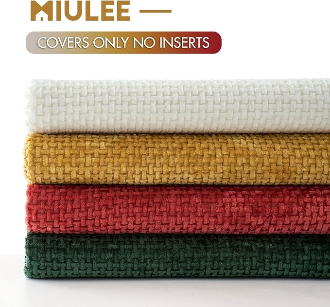 MIULEE Christmas Pack of 4 Couch Throw Pillow Covers 18x18 Inch Christmas - Image 9