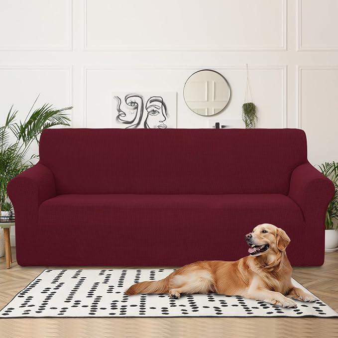 U-NICE HOME 4 Seater Stretch Couch Cover Sofa Cover Washable Sofa Slipcover - Image 2