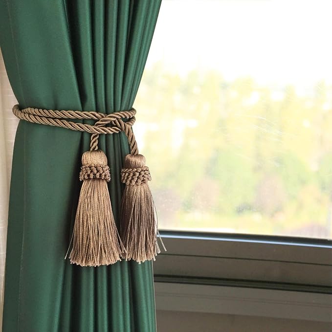 Fenghuangwu Curtain Tiebacks Handmade Decorative Curtain Holdbacks Rope - Image 4