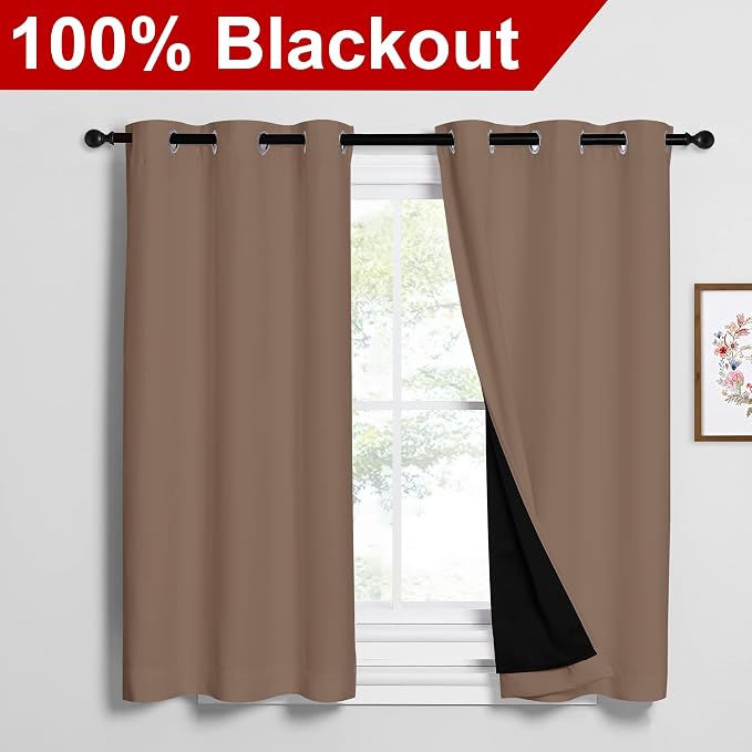 NICETOWN Bedroom Full Blackout Curtain Panels, Super Thick Insulated Window - Image 2
