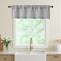 Valances for Windows, Light Filtering Faux Linen Textured Small Short Window by WelvetBLK