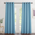NICETOWN Teal Blue Blackout Curtains 84 inch Length 2 Panels, Grommet Thermal by NICETOWN