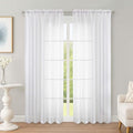 OWENIE White Sheer Curtains 78 Inches Long 2 Panels Set, Ivory Sheer Curtain by OWENIE