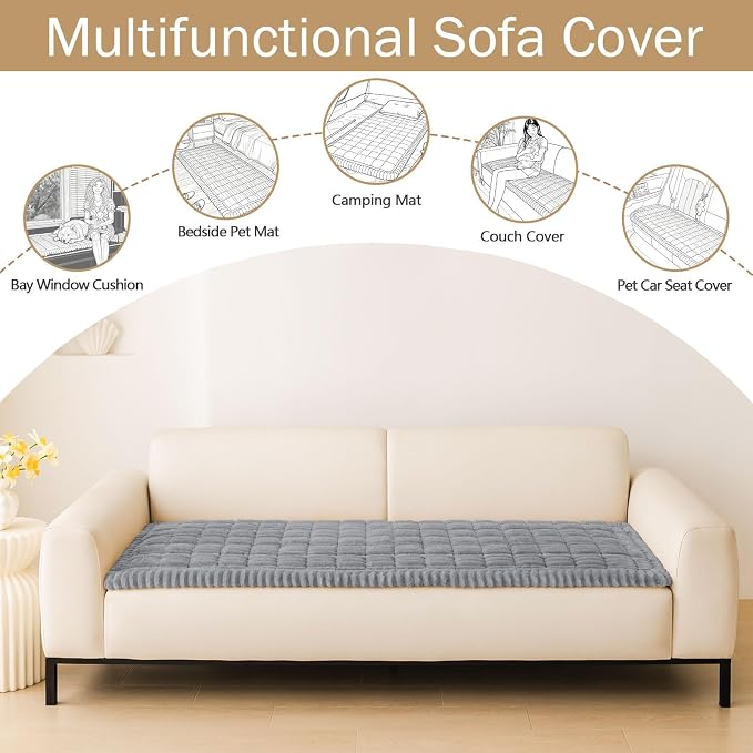hyha Couch Covers for Dogs Washable, Non Slip Plush Dog Sofa Protectors - Image 3