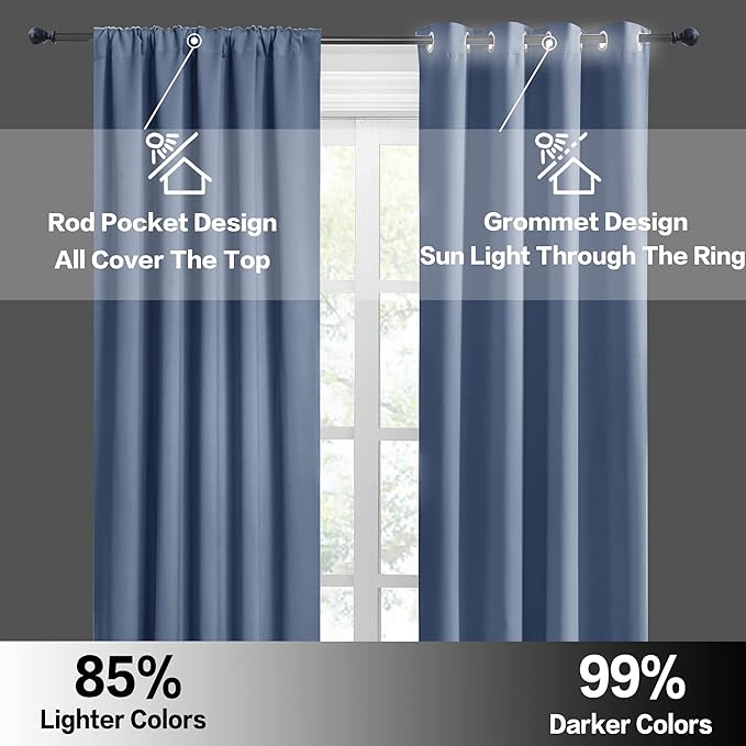 RYB HOME Short Blackout Curtains - Image 6