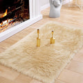 Ciicool Beige Fur Fluffy Rug, 2x4 ft Small Faux Fur Rugs by CIICOOLHomeDeco