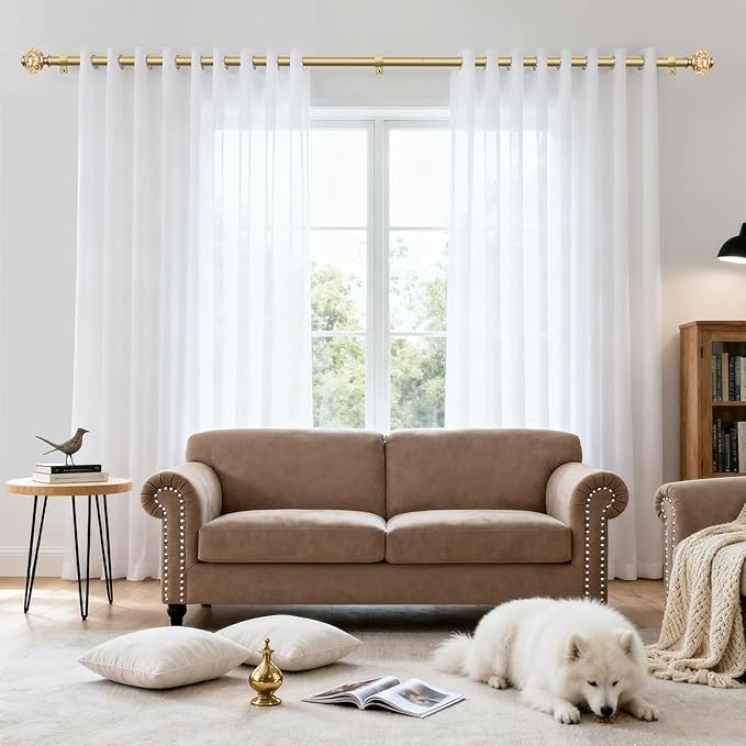 2 Pack Luxury Gold Curtain Rods - Image 3