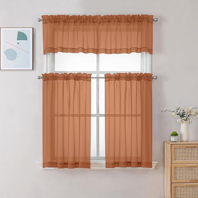 Chyhomenyc Orange Sheer Valances - Image 2