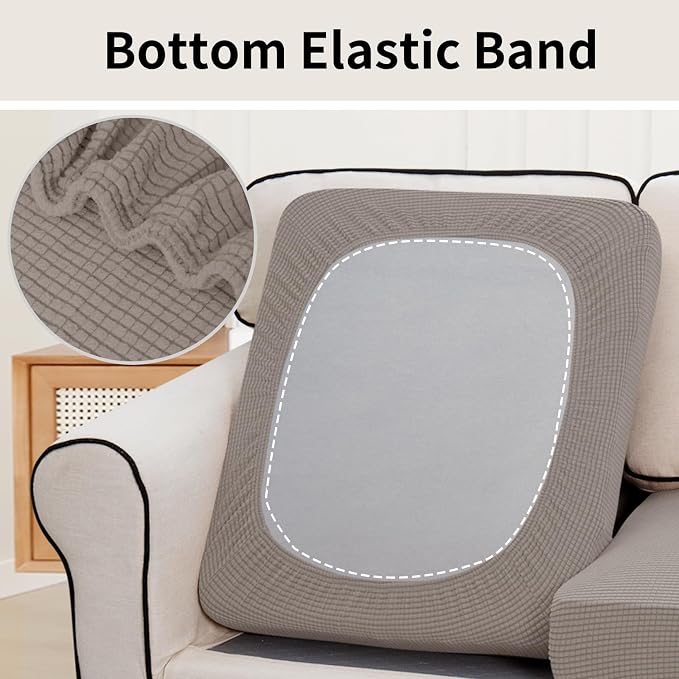 Easy-Going Stretch Individual Loveseat Couch Cushion Cover Sofa Cushion - Image 4