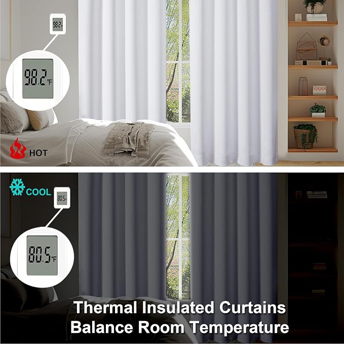 Simplebrand Ava Pure White Long 10ft Curtains - Image 6