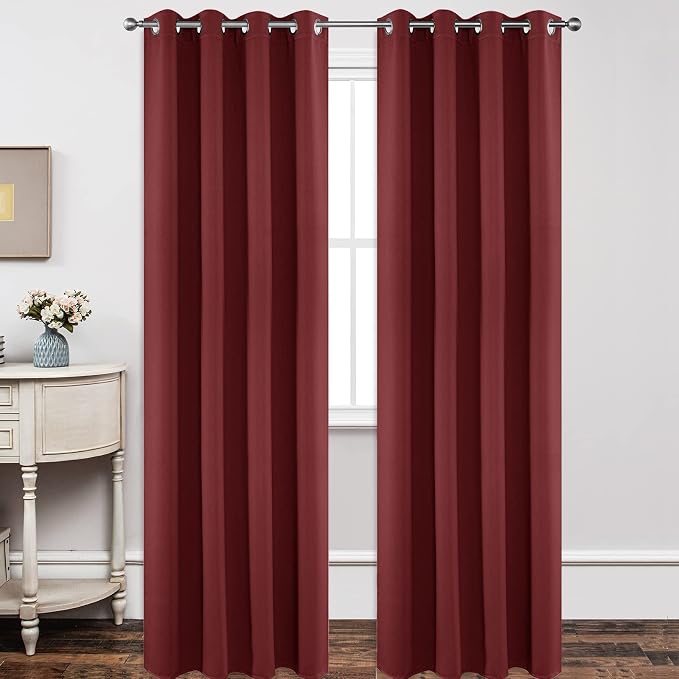 Joydeco Blackout Curtains 108 Inch Length 2 Panels Set, Thermal Insulated Long by JOYDECO