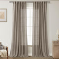 Taupe Linen Curtains 108 inches Long by Jolilight