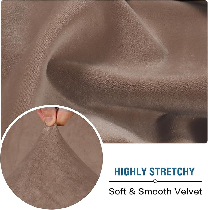 H.VERSAILTEX Velvet Stretch Individual Couch Cushion Cover Plush Slipcover - Image 5