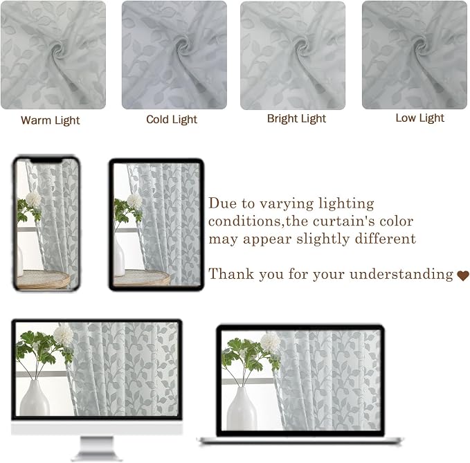 Chyhomenyc Light Grey Sheer Valances - Image 7