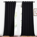 NICETOWN Cold Blocking 100% Blackout Curtains, Durable Black Lined Blackout by NICETOWN