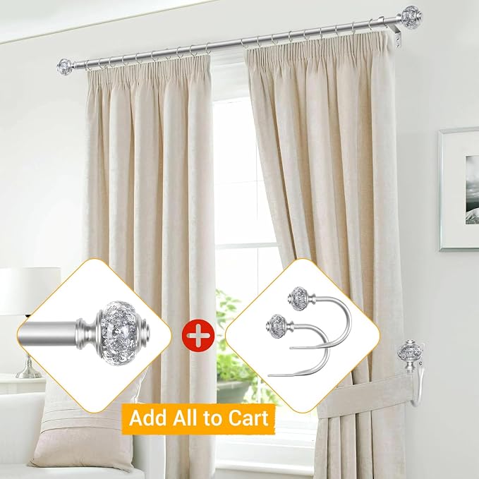 2 Pack Curtain Holdbacks, USFOOK Silver Decorative Window Drapery Tiebacks - Image 5