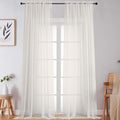 Extra Long Sheer Ivory Curtains by WelvetBLK