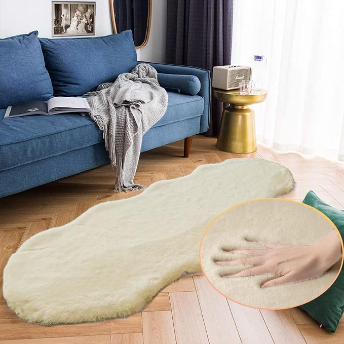 ORINOVA Shag Polyester Bunny Washable Fluffy Rug Runners - Image 3