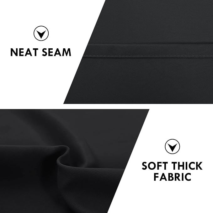 DWCN Short Black Blackout Curtains - Image 5