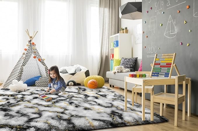 TWINNIS Super Soft Shaggy Rugs Fluffy Carpets, 5x8 Feet, Indoor Modern Plush - Image 4