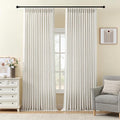Pinch Pleated Linen Curtains 96 Inches Long by IVAPUPU