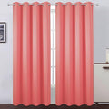 LEMOMO Blackout Curtains 52 x 84 inch/Coral Curtains Set of 2 Panels/Thermal by Lemomo