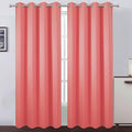 LEMOMO Blackout Curtains 52 x 95 inch/Coral Curtains Set of 2 Panels/Thermal by Lemomo