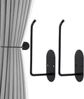 2 pcs Curtain tiebacks Hooks Screw-in, Curtain holdbacks Wall Mounted, Curtain by Hoousuper