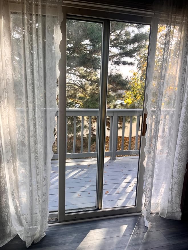 YJ YANJUN Vintage Lace Curtains 80 Inch Length - Image 4