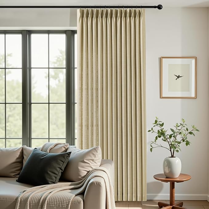 IVAPUPU 60 Inch Extra Width Pinch Pleat Curtains by IVAPUPU