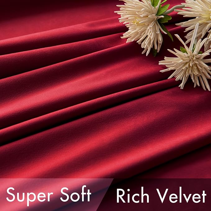 MIULEE Velvet Curtains Luxury Blackout Curtains - Image 3
