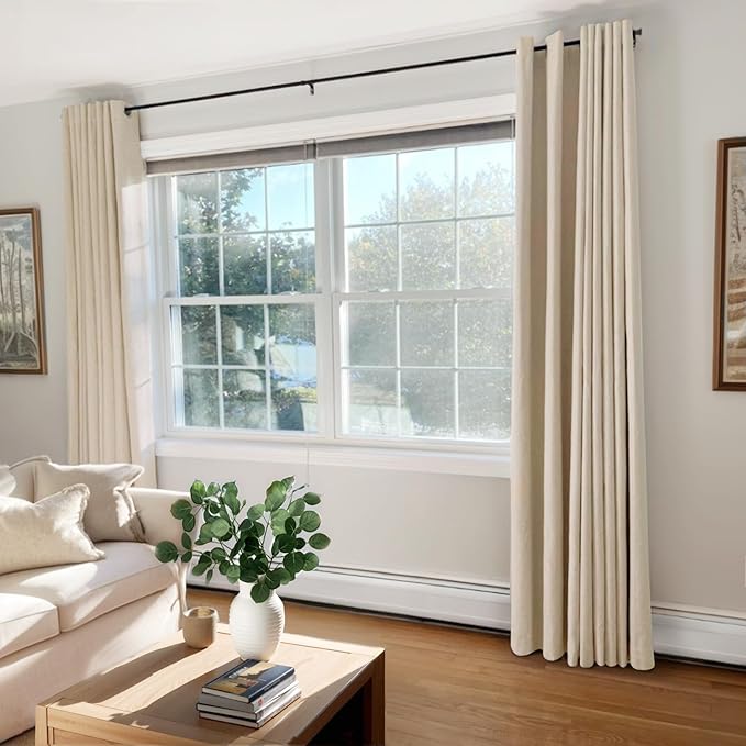 100% Blackout Shield Linen Blackout Curtains - Image 7